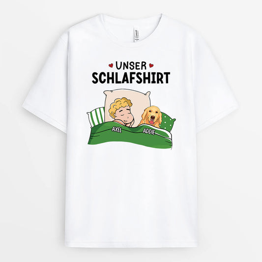 3211AGE2 unser schlafshirt personalisiertes t shirt fur hundeliebhaber