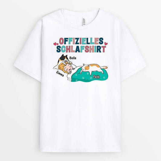 3220AGE1 offizielles schlafshirt personalisiertes t shirt fur katzenliebhaber