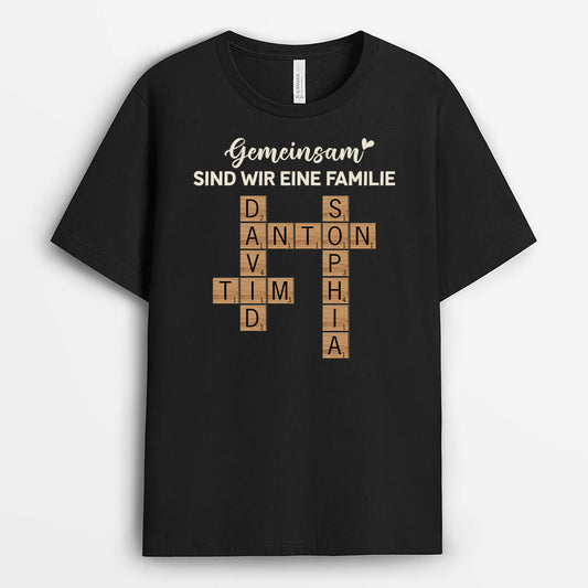 3221AGE1 gemeinsam sind wir eine familie personalisierte t shirt fur die familie