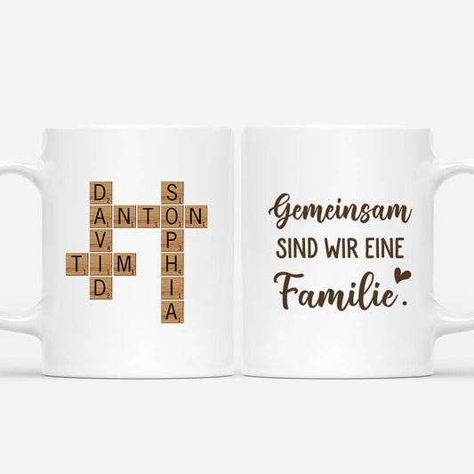 3221MGE1 gemeinsam sind wir eine familie personalisierte tasse fur die familie