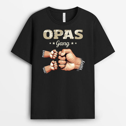 3231AGE1 opas papas bande mit faust personalisiertes t shirt fur manner