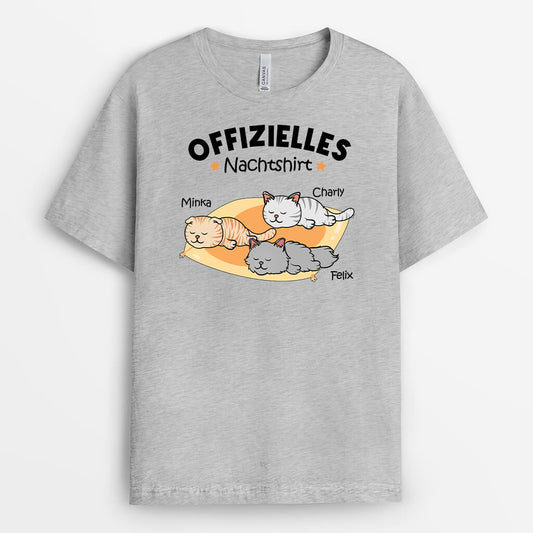 3241AGE2 offizielles nachtshirt personalisiertes t shirt fur katzenliebhaber