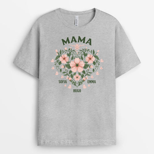 3256AGE2 oma mama blumen personalisiertes t shirt fur damen