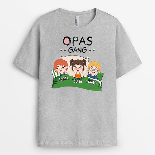 3286AGE2 omas mamas bande im bett personalisiertes t shirt fur damen