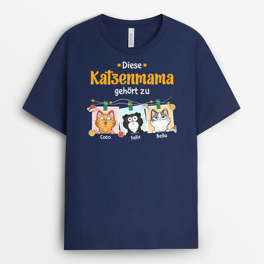 3307AGE1 diese katzenmama gehort zu lutiges t shirt fur katzenliebhaber zu weihnachten