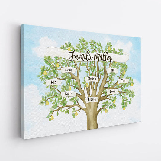 3317CGE2 die familie birnbaum personalisierte leinwand fur die familie baum design