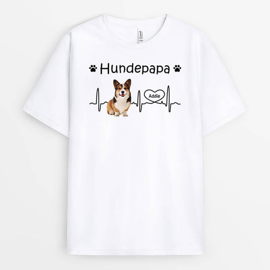 3327AGE1 hunde elektrokardiogramm personalisiertes t shirt fur hundeliebhaber mit foto