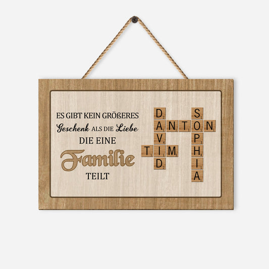 3335QGE1 die liebe der familie ist das grosste geschenk personalisierte kreuzwortratsel holzschilder_ 3335Q8M5I