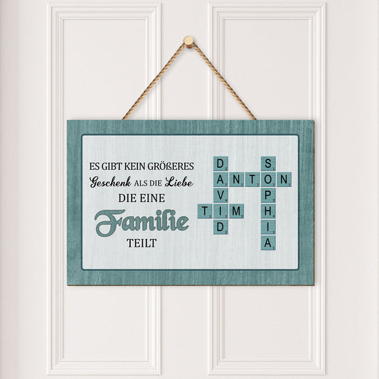 3335QGE2 die liebe der familie ist das grosste geschenk personalisierte kreuzwortratsel holzschilder_ 3335Q8M5I