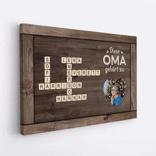 3348CGE2 dieser opa papa gehort zu kreuzwortratsel personalisierte leinwand mit foto fur manner