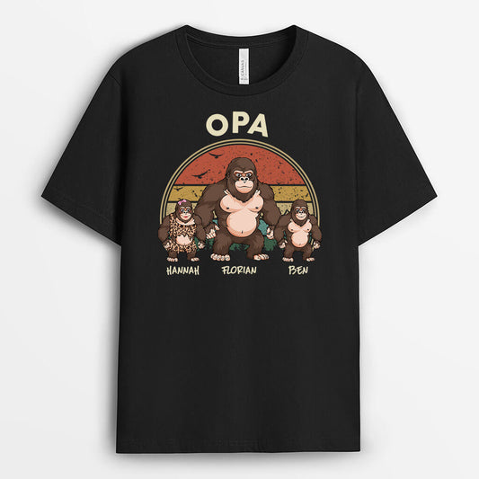 3357AGE1 affenpapa personalisiertes t shirt fur papas