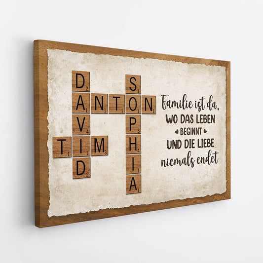 3368CGE2 gemeinsam sind wir eine familie personalisierte leinwand fur die familie