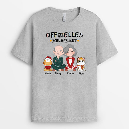 3379AGE2 offizielles schlafshirt personalisiertes t shirt fur katzenliebhaber und paare