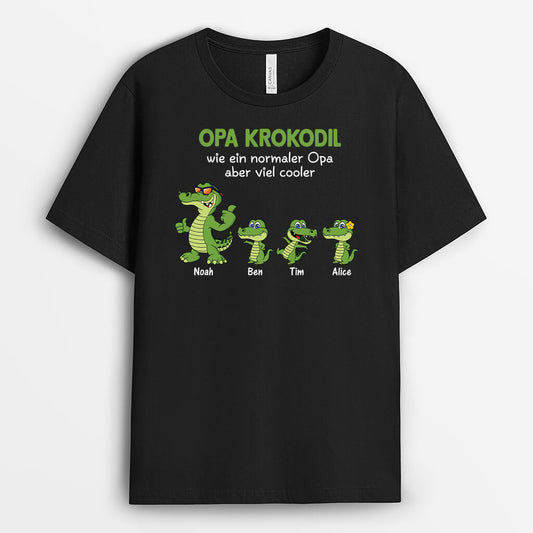 3380AGE1 opa papa alligator personalisiertes t shirt fur manner