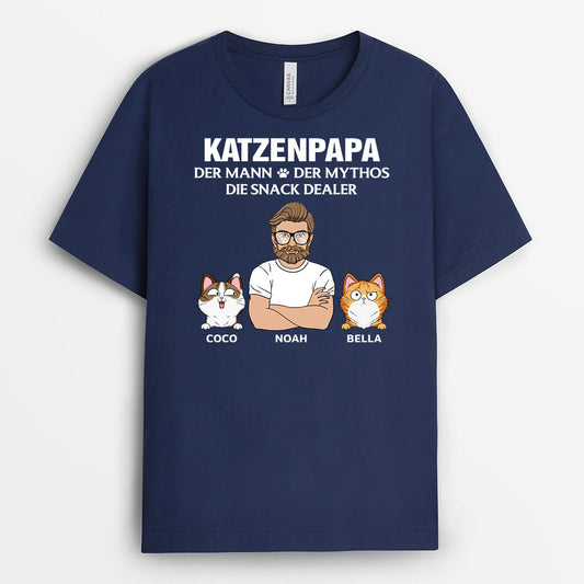 3388AGE2 katzenpapa der mann der mythos die snack dealer personalisiertes t shirt fur katzenliebhaber