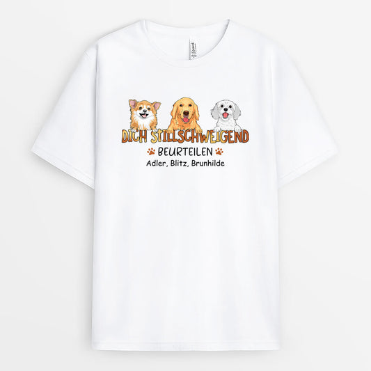 3390AGE1 dich stillschweigend beurteilen personalisiertes t shirt fur hundeliebhaber