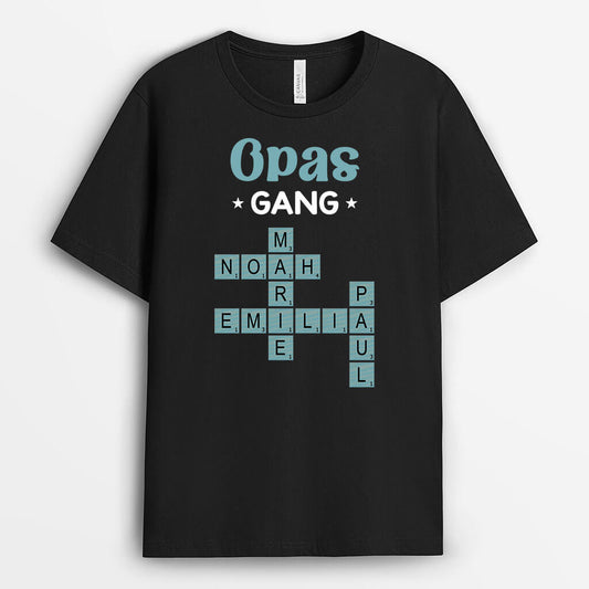 3402AGE1 opas papas bande kreuzwortratsel personalisiertes t shirt fur herren