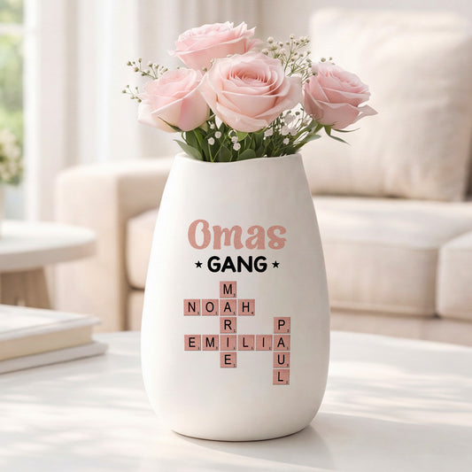 3402AGE2 mamas gang personalisiertes kreuzwortratsel geschenk blumenvase mama oma 3402ao8q5a