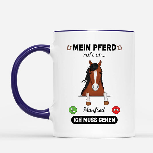 3427MGE2 meine pferde rufen personalisierte tasse fur pferdeliebhaber