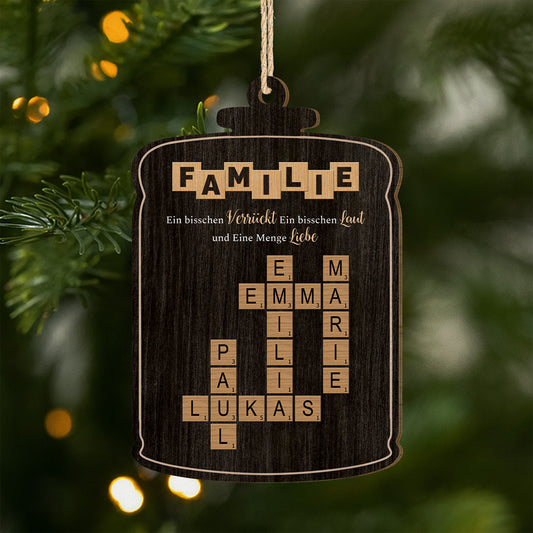 3446OGE1 liebevolle verruckte familie personalisierte kreuzwortratsel 1 schicht holz ornamente weihnachten 3446OKV5I
