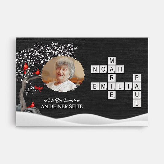 3462CGE1 ich bin immer fur dich da kreuzwortratsel personalisierte leinwand fur omas mit foto