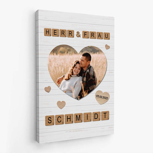 3494CGE2 herr frau kreuzwortratsel personalsiierte leinwand fur parchen