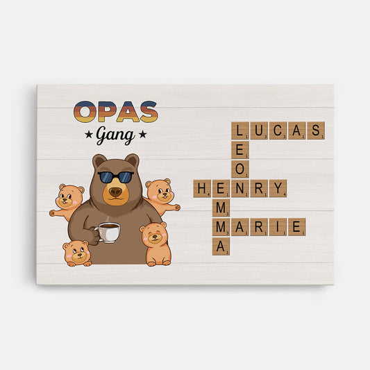 3527CGE1 opas bande bar kreuzwortratsel personalisierte leinwand fur opas