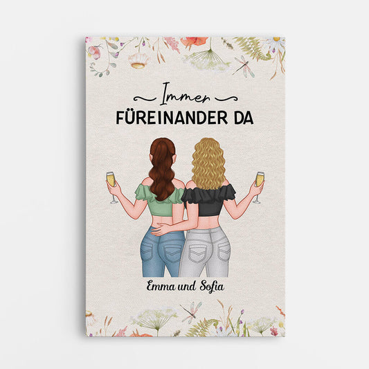 3532CGE1 immer fureinander da personalisierte leinwand fur beste freundinnen