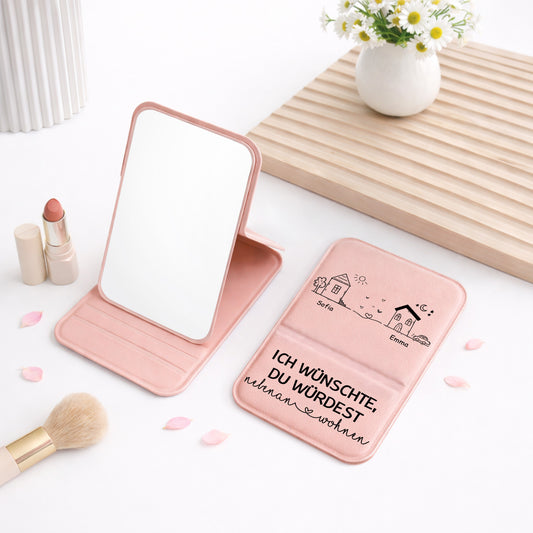 3535AGE2 ich wunschte du wurdest nebenan wohnen personalisierte geschenke beste freundin taschenspiegel 3535aj6q5f