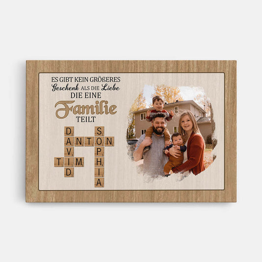 3540CGE1 es gibt kein grosseres geschenk als die familie kreuzwortratsel personalisierte leinwand fur die familie mit foto