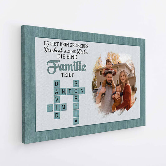 3540CGE2 es gibt kein grosseres geschenk als die familie kreuzwortratsel personalisierte leinwand fur die familie mit foto