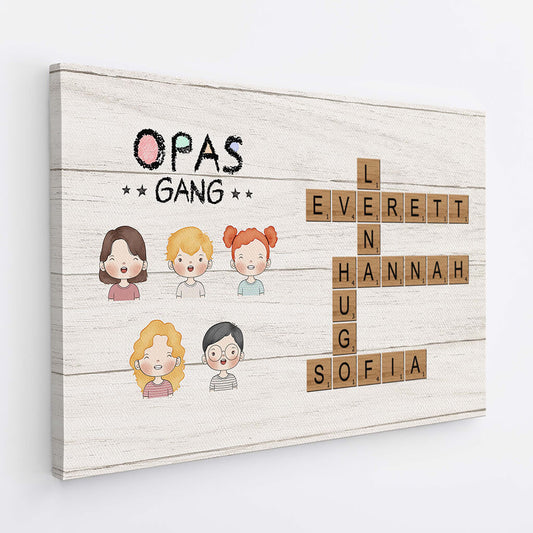 3595CGE2 omas gang personalisierte oma tasse mit kreuzwortratsel design