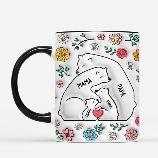 3603MGE3 barenfamilie personalisierte tasse mit 3d inflated effekt fur die familie