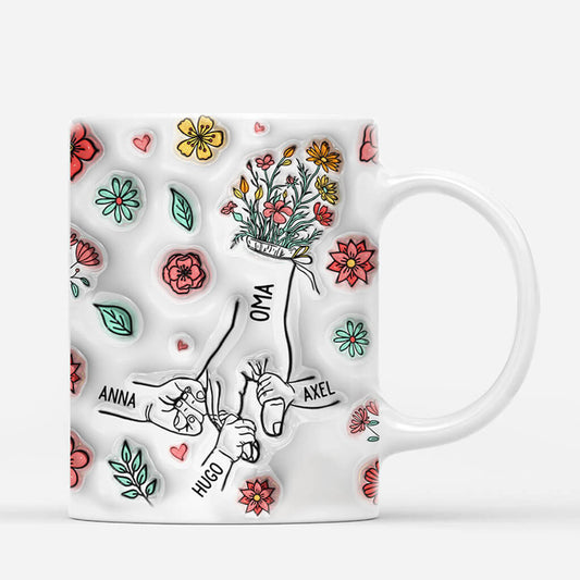 3606MGE2 oma und enkelkinder hand in hand blumen personalisierte tasse mit 3d inflated effekt fur omas_0d194cd7 4118 43da bd41 ed52906f6aa3
