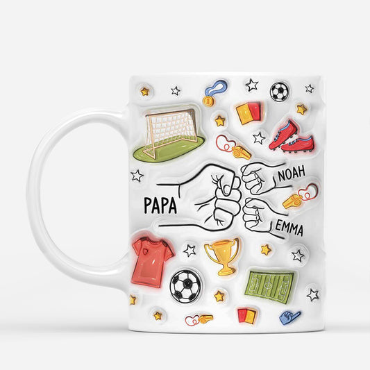 3608MGE2 papa und kinder fussballmotiv personalisierte tasse mit 3d inflated effekt fur papas_66712c02 38a8 4a5c b695 1435790bbfbd