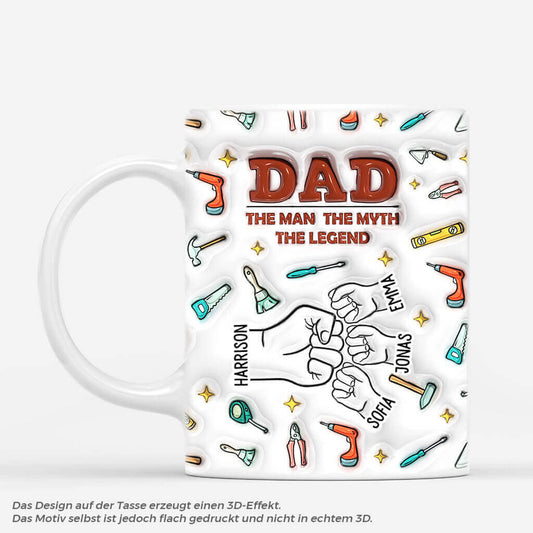 3617MGE1 papa der mann der mythos die legende personalisierte tasse mit 3d inflated effekt fur papas_4dc9a3ee ef46 4203 a63d bfb0744c8fc3