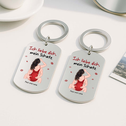 3671JGE2 ich liebe dich schatz aluminium schlusselanhanger personalisiert paar_ 3671J6Q5G