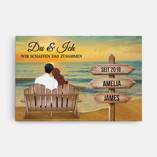 3676CGE1 wir schaffen das zusammen romantische leinwand fur paare personalisieren