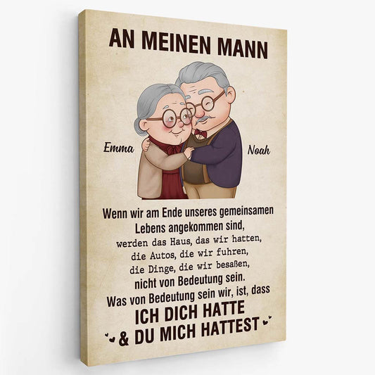 3678CGE2 an meine frau meinen mann romantische leinwand fur paare personalisiert