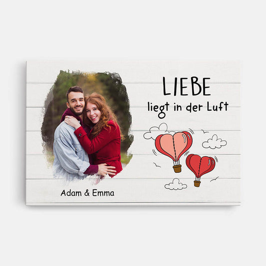 3688CGE1 liebe liegt in der luft personalisierte leinwand fur paare mit foto
