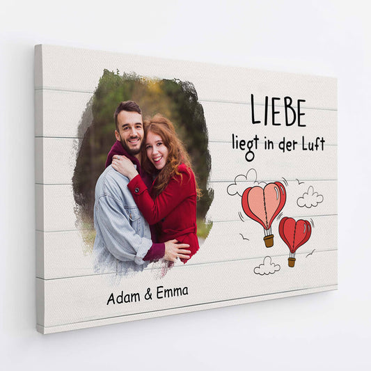 3688CGE2 liebe liegt in der luft personalisierte leinwand fur paare mit foto