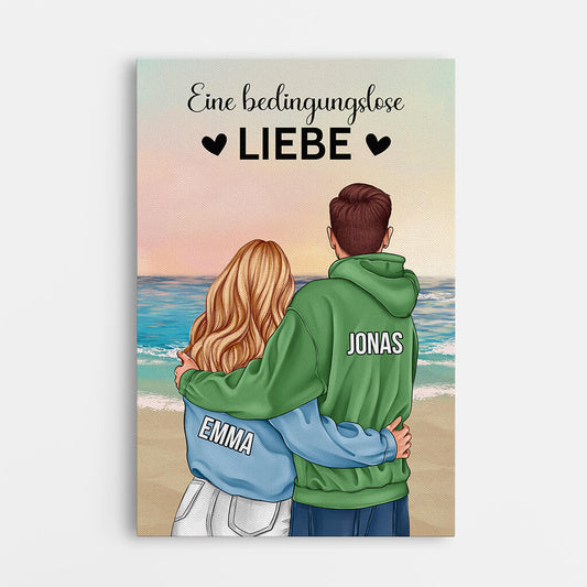 3694CGE1 eine bedingungslose liebe personalisierte leinwand fur paare
