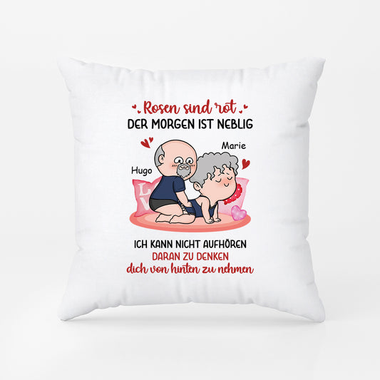 3703PGE2 rosen sind rot der morgen ist neblig lustiges kissen fur paare personalisiert