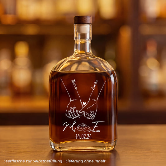 3705AGE1 liebespaar mit namen personalisierte whiskyflasche paar 3705aisp0g