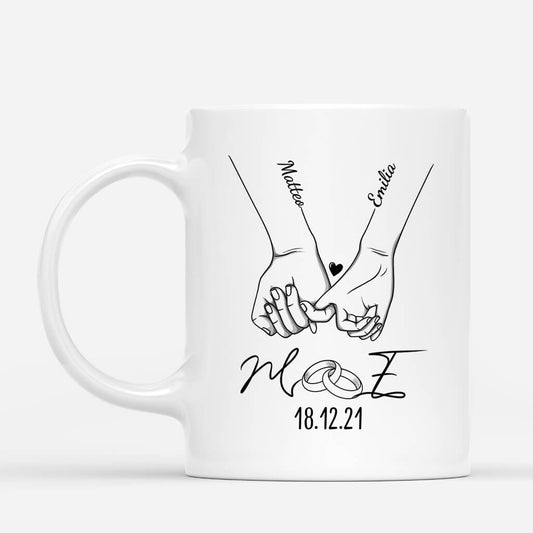 3705MGE1 symbol fur ein versprechen personalisierte tasse fur paare zum jahrestag