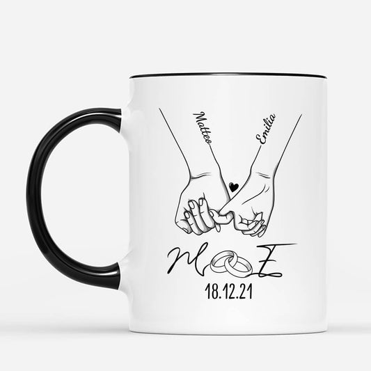 3705MGE2 symbol fur ein versprechen personalisierte tasse fur paare zum jahrestag