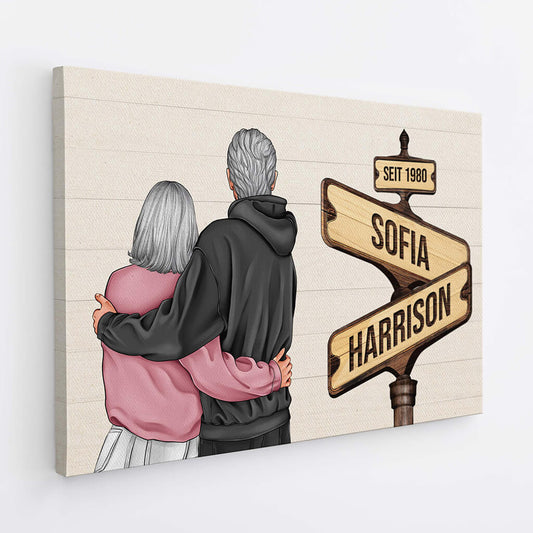 3706CGE2 strassenschild personalisierte leinwand fur paare zum jahrestag