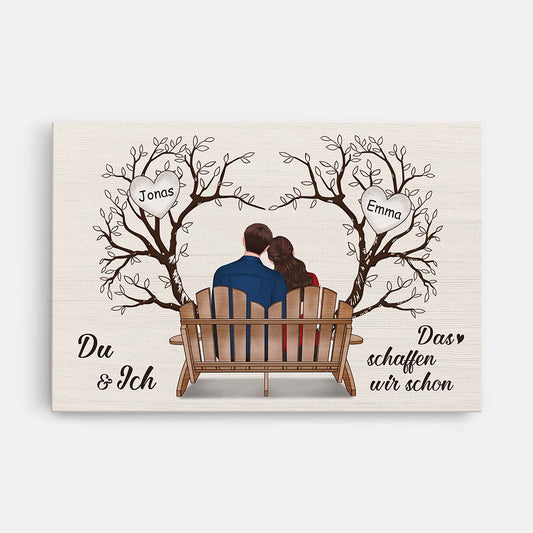 3711CGE1 du und ich das schaffen wir schon personalisierte leinwand fur parchen