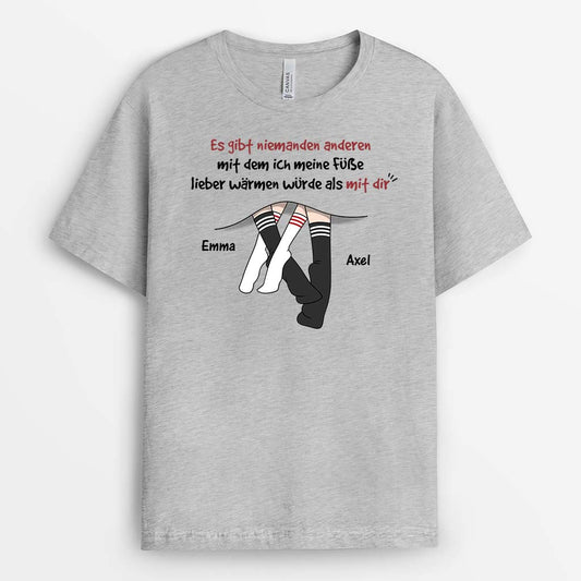 3724AGE2 es gibt niemanden anderen mit dem ich meine fusse lieber warmen wurde als mit dir personalisiertes t shirt fur paare
