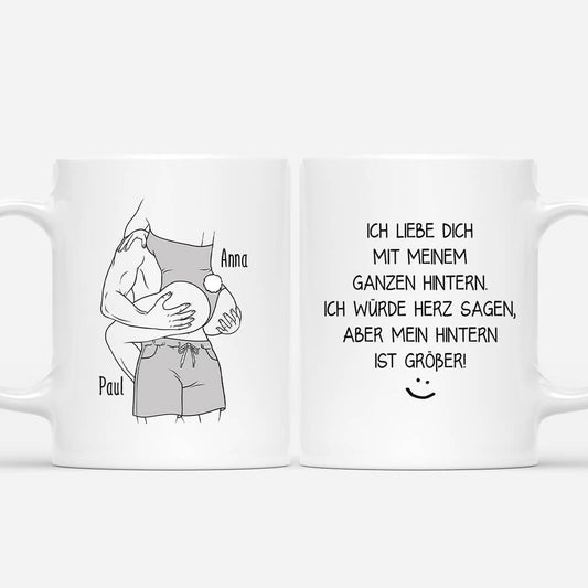 3738MGE1 ich liebe dich mit meinem ganzen hintern lustige tasse fur paare personalisiert